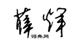朱錫榮薛輝草書個性簽名怎么寫