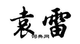 胡問遂袁雷行書個性簽名怎么寫