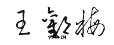 駱恆光王歡梅草書個性簽名怎么寫
