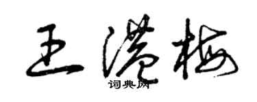 曾慶福王港梅草書個性簽名怎么寫