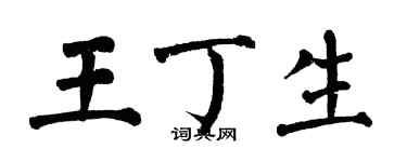 翁闓運王丁生楷書個性簽名怎么寫