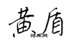 王正良黃盾行書個性簽名怎么寫