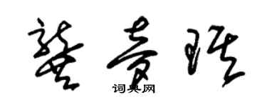 朱錫榮龔夢琪草書個性簽名怎么寫