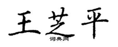 丁謙王芝平楷書個性簽名怎么寫