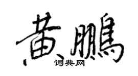 王正良黃鵬行書個性簽名怎么寫