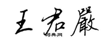 王正良王君嚴行書個性簽名怎么寫