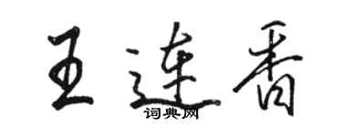 駱恆光王連香行書個性簽名怎么寫