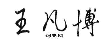 駱恆光王凡博行書個性簽名怎么寫