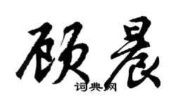胡問遂顧晨行書個性簽名怎么寫