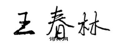 曾慶福王春林行書個性簽名怎么寫