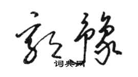 駱恆光郭豫草書個性簽名怎么寫