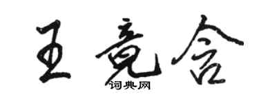 駱恆光王竟含行書個性簽名怎么寫