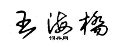 朱錫榮王海橋草書個性簽名怎么寫