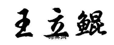 胡問遂王立鯤行書個性簽名怎么寫