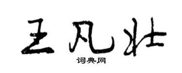曾慶福王凡壯行書個性簽名怎么寫