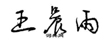 曾慶福王晨雨草書個性簽名怎么寫