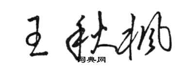 駱恆光王秋楓草書個性簽名怎么寫
