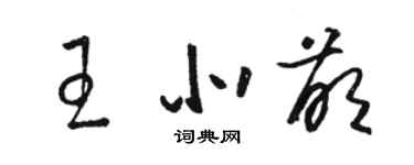 駱恆光王北萌草書個性簽名怎么寫