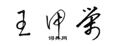 駱恆光王甲榮草書個性簽名怎么寫