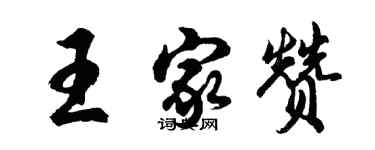 胡問遂王家贊行書個性簽名怎么寫
