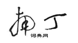 駱恆光南丁草書個性簽名怎么寫