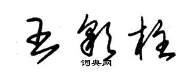 朱錫榮王彩柱草書個性簽名怎么寫