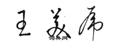 駱恆光王美虎草書個性簽名怎么寫