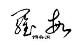 梁錦英羅敏草書個性簽名怎么寫