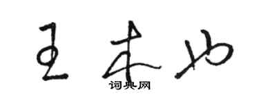 駱恆光王木也草書個性簽名怎么寫