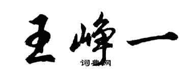 胡問遂王崢一行書個性簽名怎么寫