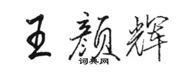 駱恆光王顏輝行書個性簽名怎么寫