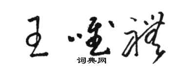 駱恆光王唯禮草書個性簽名怎么寫