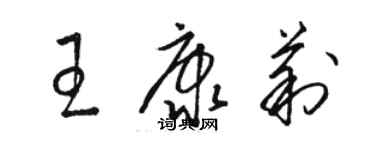 駱恆光王康莉草書個性簽名怎么寫