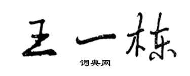 曾慶福王一棟行書個性簽名怎么寫