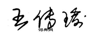 朱錫榮王傳瑜草書個性簽名怎么寫