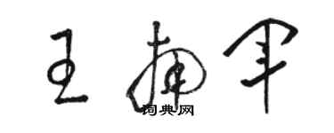 駱恆光王南軍草書個性簽名怎么寫