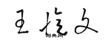 駱恆光王憶文草書個性簽名怎么寫