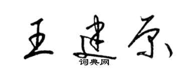 梁錦英王建原草書個性簽名怎么寫