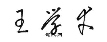 駱恆光王學幸草書個性簽名怎么寫