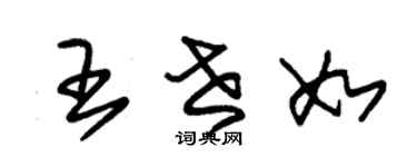 朱錫榮王世如草書個性簽名怎么寫
