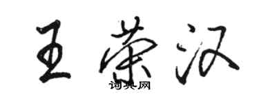 駱恆光王榮漢行書個性簽名怎么寫