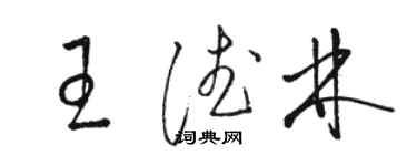 駱恆光王德林草書個性簽名怎么寫