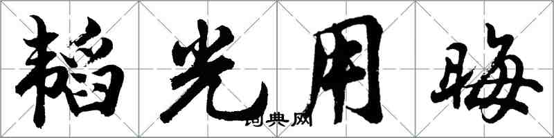 胡問遂韜光用晦行書怎么寫