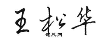 駱恆光王松華行書個性簽名怎么寫
