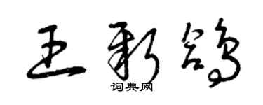 曾慶福王新鴿草書個性簽名怎么寫