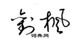 梁錦英劉楓草書個性簽名怎么寫