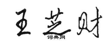 駱恆光王芝財行書個性簽名怎么寫