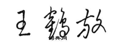 駱恆光王鶴放草書個性簽名怎么寫