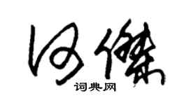 朱錫榮何杰草書個性簽名怎么寫