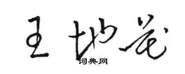 駱恆光王地花草書個性簽名怎么寫